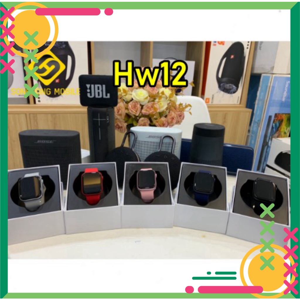 HẠ GIÁ Đồng hồ thông minh HW12/HW16 màn hình Tràn Viền, hỗ trợ Nghe Gọi, Thay Hình Nền, có Núm Xoay, chống nước IP67 HẠ