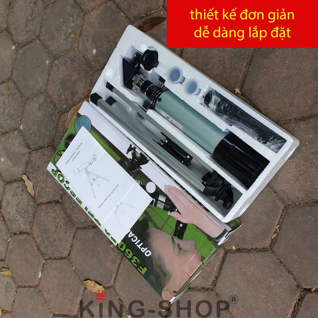 Kính thiên văn telescope F36050 - Kính khúc xạ ngắm trăng sao cực nét, du lịch, dã ngoại, quan sát dành cho trẻ em