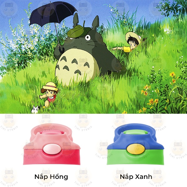 Bình Uống Nước Giữ Nhiệt Cho Bé Có Ống Hút Hình Totoro - Tỉ Mỉ Studio - Mã 2808KT05