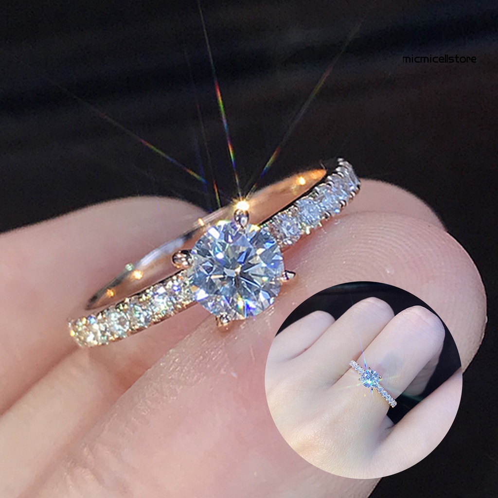 Nhẫn Đính Đá Lấp Lánh Phong Cách Cổ Điển Cho Nữ