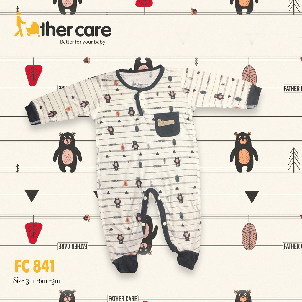 Body FatherCare sơ sinh Nẹp trụ DT - Gấu (Họa tiết) FC841