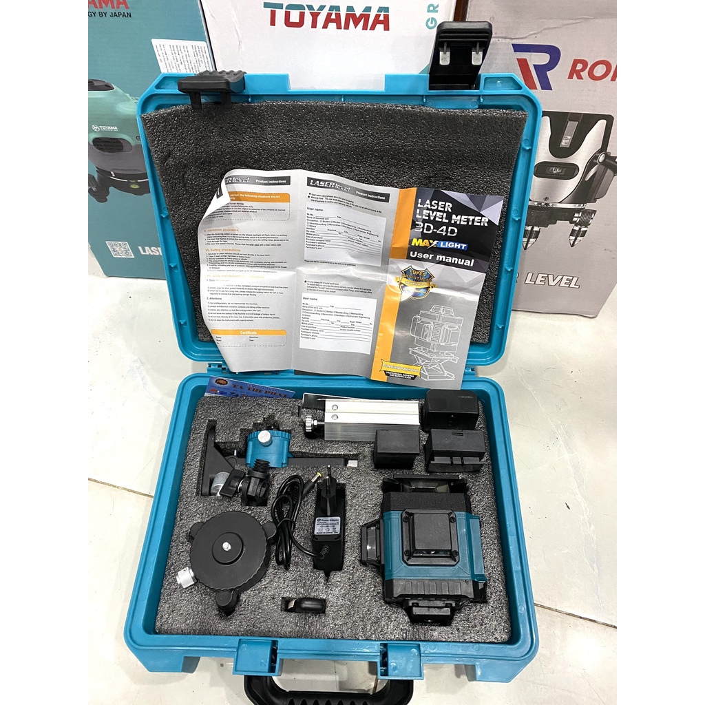 Máy bắn cốt cân mực tia laser 12 tia hitachi , Máy cân bằng laser đánh thăng bằng mặt phẳng, áp tường