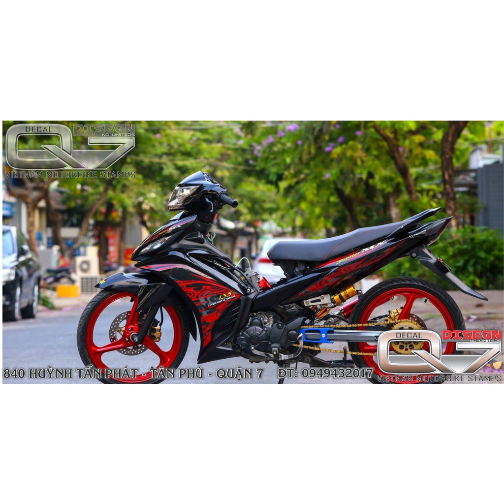 TEM RỜI EXCITER 2011 LỬA ĐỎ ĐEN