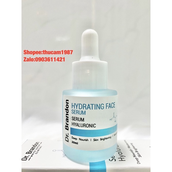 Serum Dr. Brandon HYALURONIC dưỡng ẩm dưỡng trắng da gấp 5 lần 20ml.