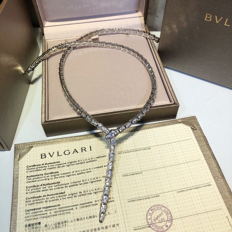 S925 Sterling Silver Fashion Full Diamond Snake Bone Necklace Bracelet Ring