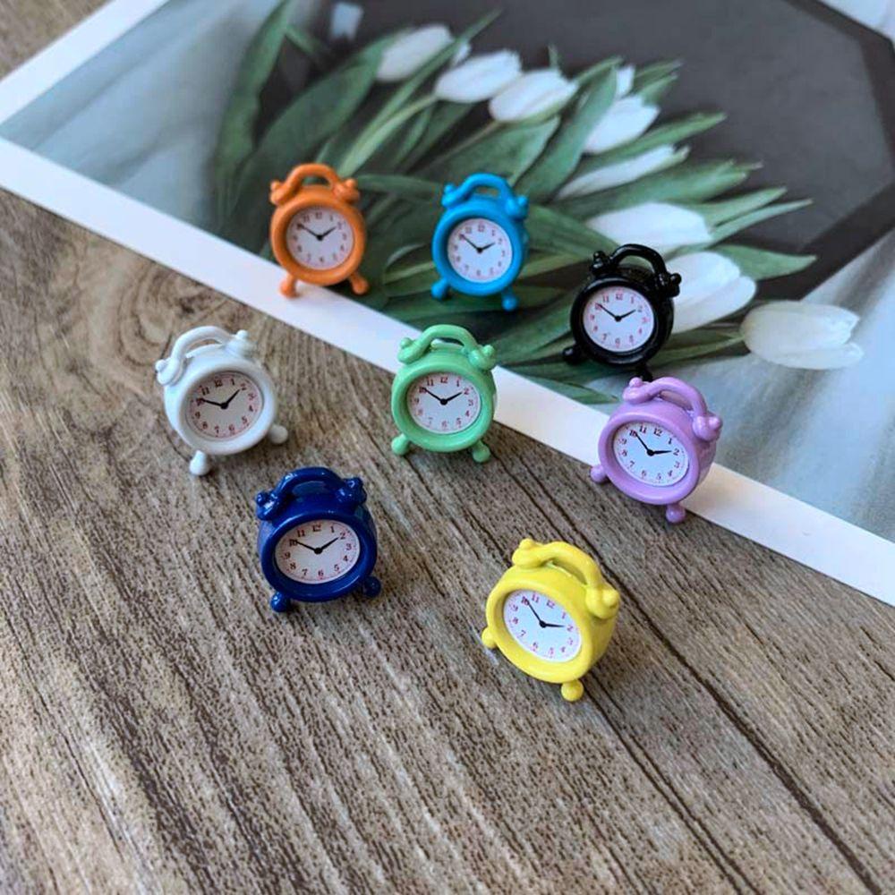 CLEVER Đồng Hồ Báo Thức Mini Bằng Kim Loại Tỉ Lệ 1: 12 Dùng Trang Trí Nhà Cửa