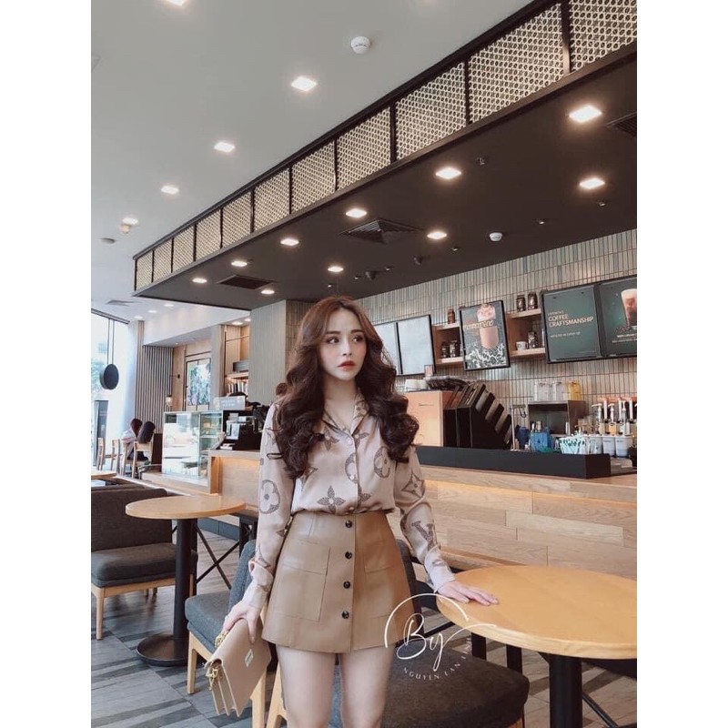 Chân váy da 2 nắp túi (110k) | BigBuy360 - bigbuy360.vn