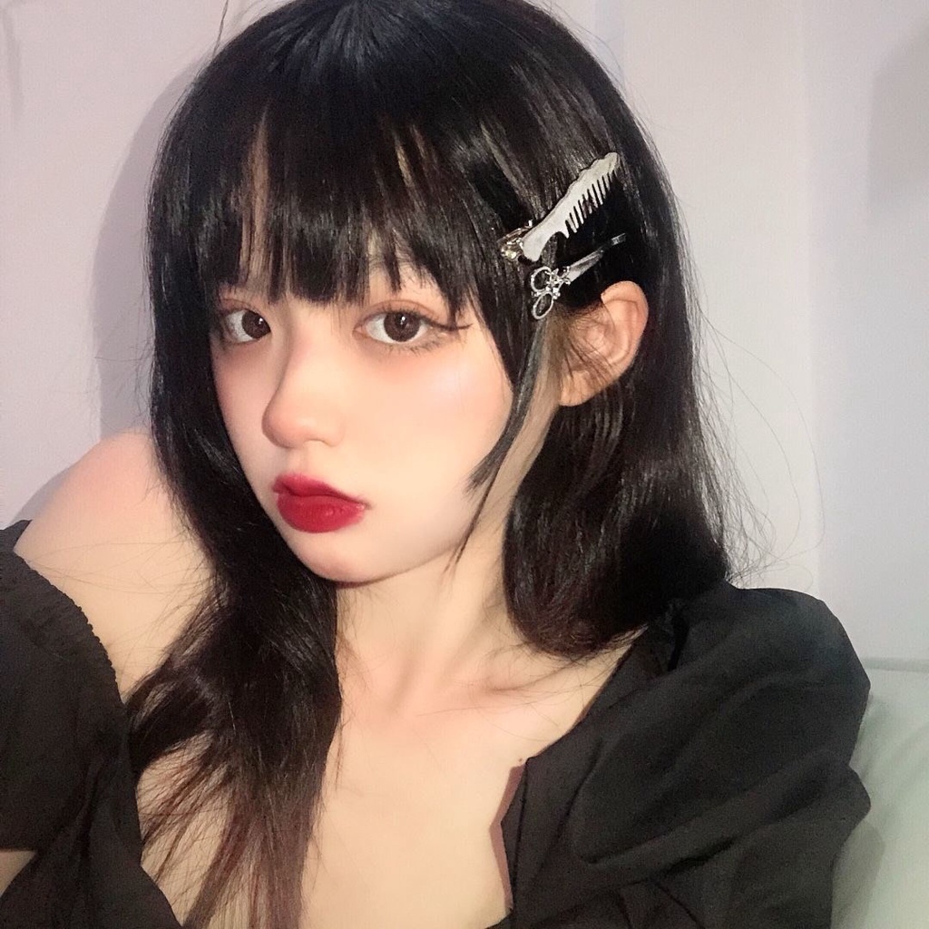 Kẹp Tóc Mỏ Vịt Bằng Kim Loại Phong Cách Punk Cá Tính