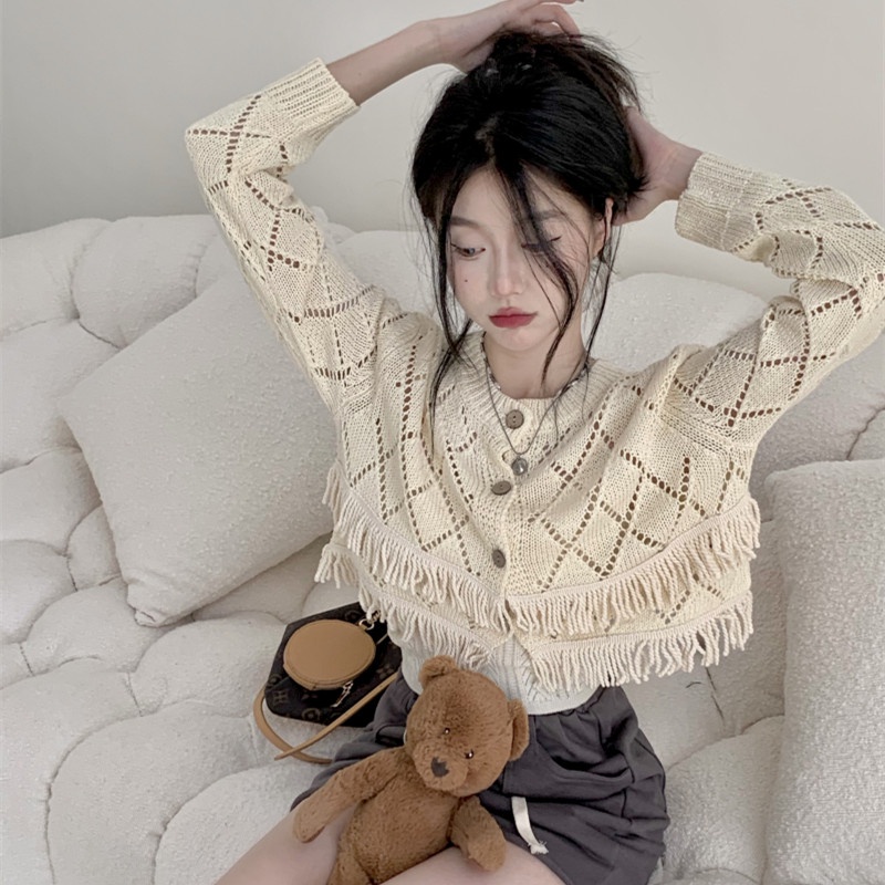 Áo Khoác Cardigan Dệt Kim Thiết Kế Hợp Thời Trang Cho Phái Nữ