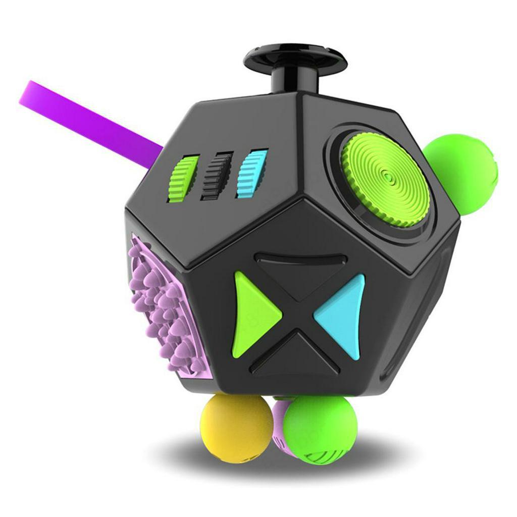 Khối Đồ Chơi Fidget Cube 12 Mặt Giúp Giảm căng thẳng