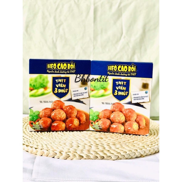 Thịt Viên Ăn Liền Heo Cao Bồi 3 phút 200g, Heo Cao Bồi Thịt Viên