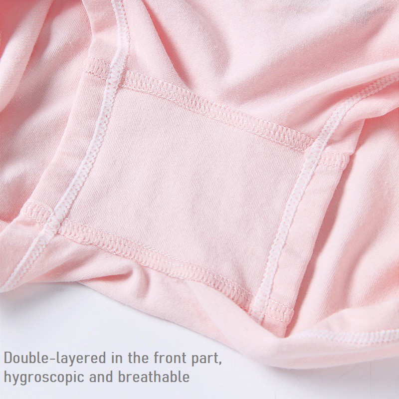 Set 4 quần lót boxer vải cotton mềm mại thoải mái in hình dễ thương dành cho bé gái