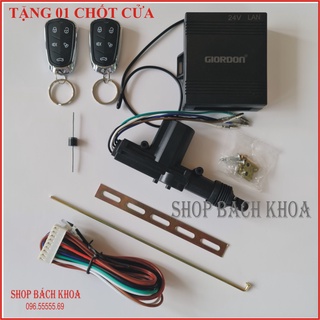 {COMBO CHỐT CỬA} Khóa cửa ô tô từ xa 12V 24V - Điều khiển cửa ô tô từ xa - Hàng chính hãng có bảo hành