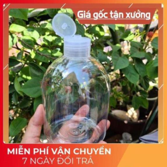 Chai Chiết Mĩ Phẩm ❤ TRÙM SỈ ❤ Chai nhựa pet nắp bật 500ml Trong chiết mỹ phẩm , phụ kiện du lịch