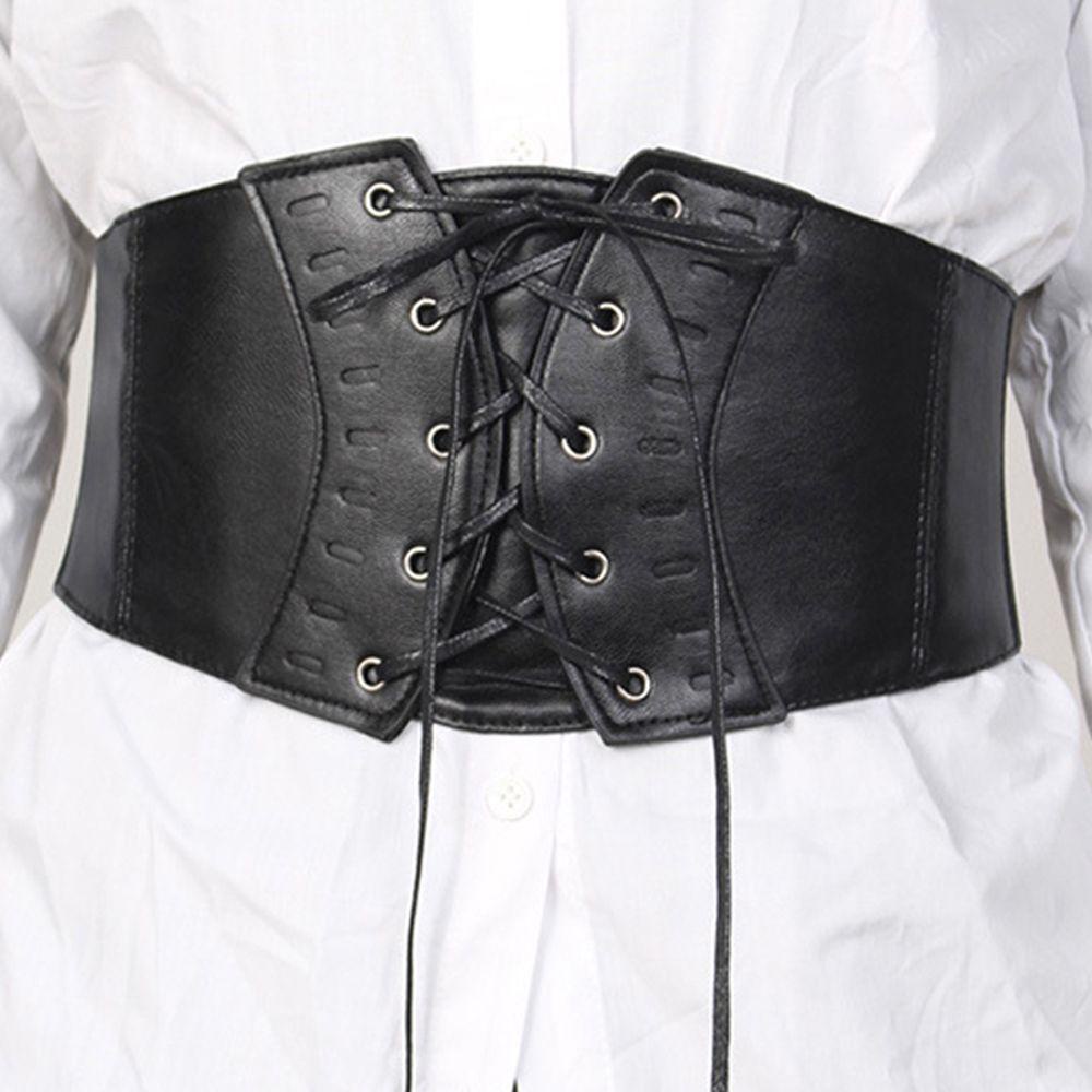 Thắt Lưng Da Pu Bản Rộng Co Giãn Thời Trang Mùa Hè Cho Nữ