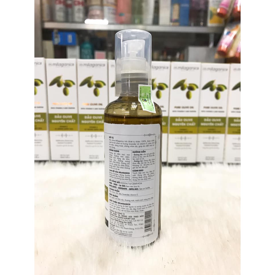 Dầu olive Milaganics 100ml nguyên chất