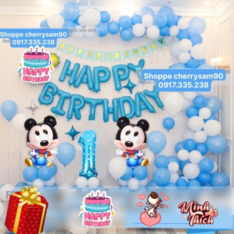 Set Mickey Cả Bộ Kèm Rèm Kim Tuyến Đầy Đủ Siêu Hot