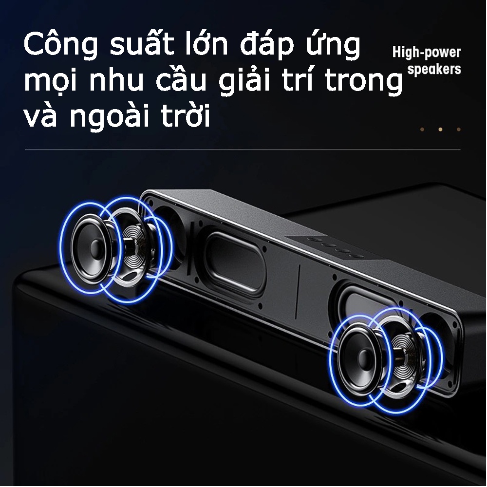 Loa Bluetooh Soundbar âm thanh vòm, pin trâu, nhiều cách kết nối, âm to và chắc E-91D