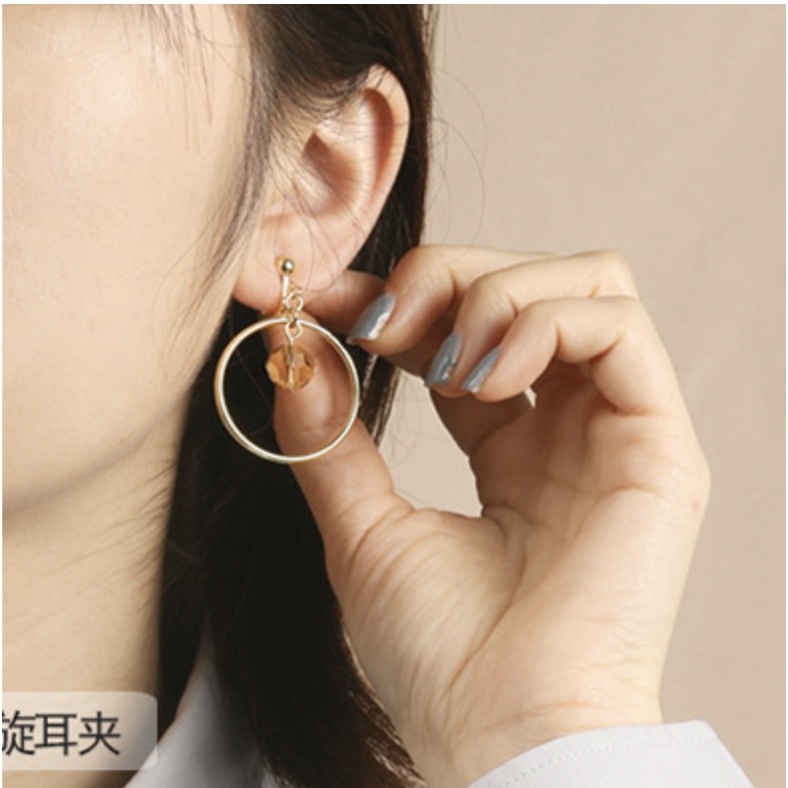 Khuyên tai thanh lịch phong cách Hàn Quốc, sáng đẹp bền màu HALLA