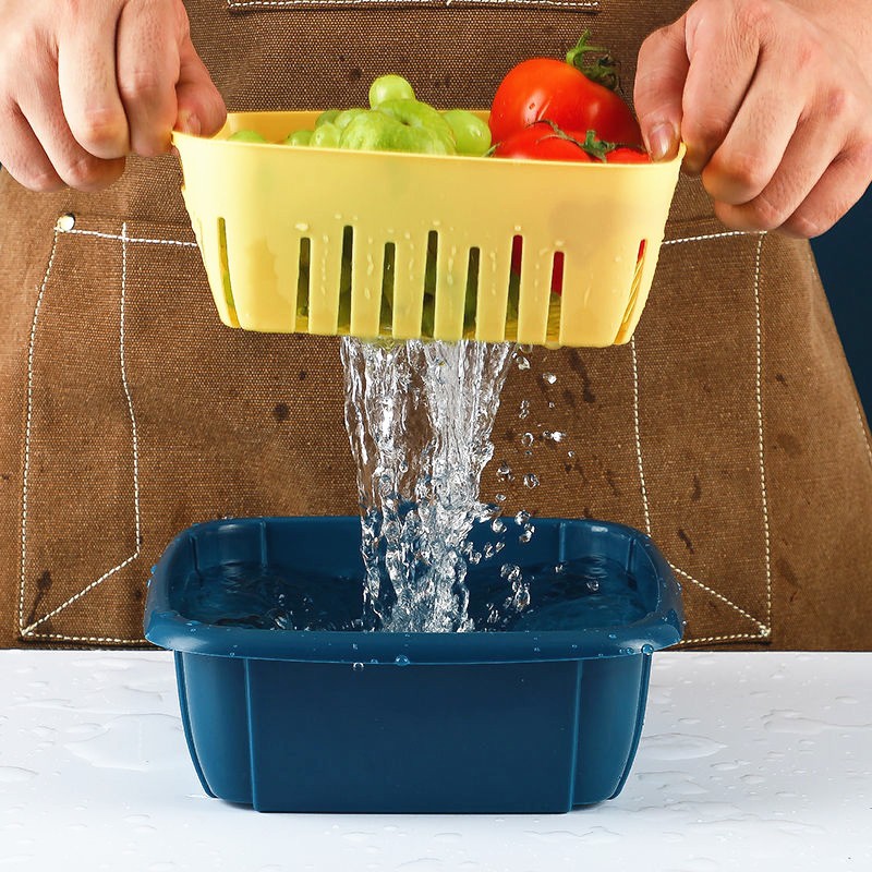 Hộp Đựng Thực Phẩm Tủ Lạnh💖𝐅𝐑𝐄𝐄 𝐒𝐇𝐈𝐏💖Bộ Khay Đựng Rau Củ Quả Ngăn Mát Tủ Lạnh có rổ thoát nước | BigBuy360 - bigbuy360.vn