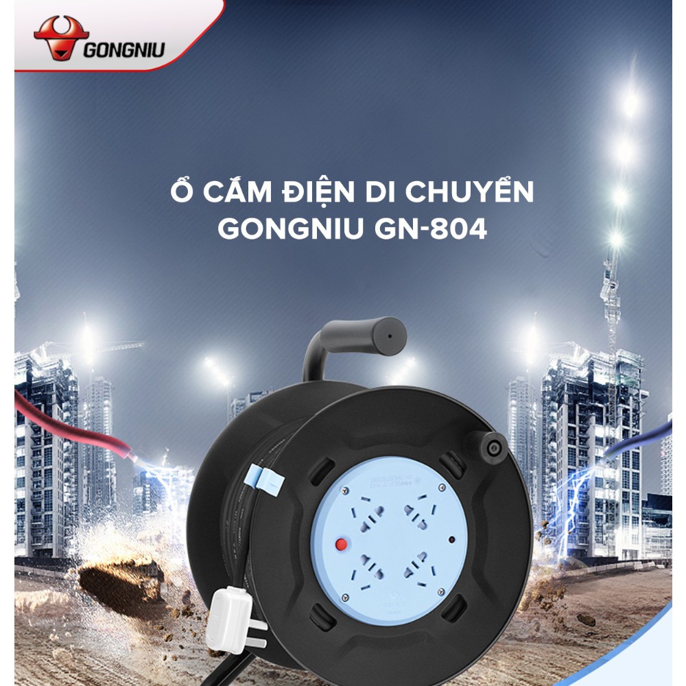 Ổ cắm điện di chuyển Gongniu GN-804 - Hàng chính hãng 100% bảo hành toàn quốc 3 năm