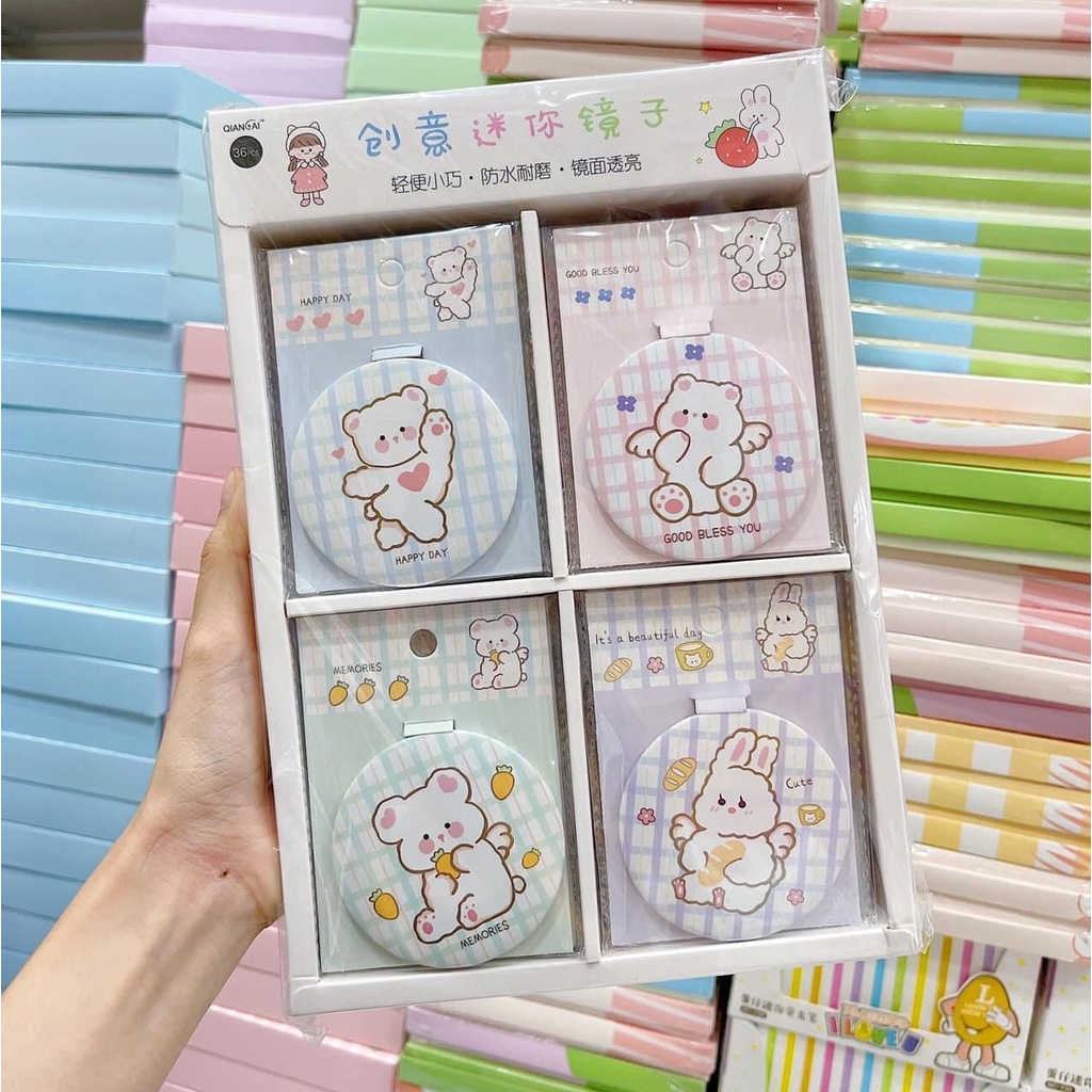 Gương mini dễ thương Hàn Quốc cho bạn gái/ 1 mặt mini 1034