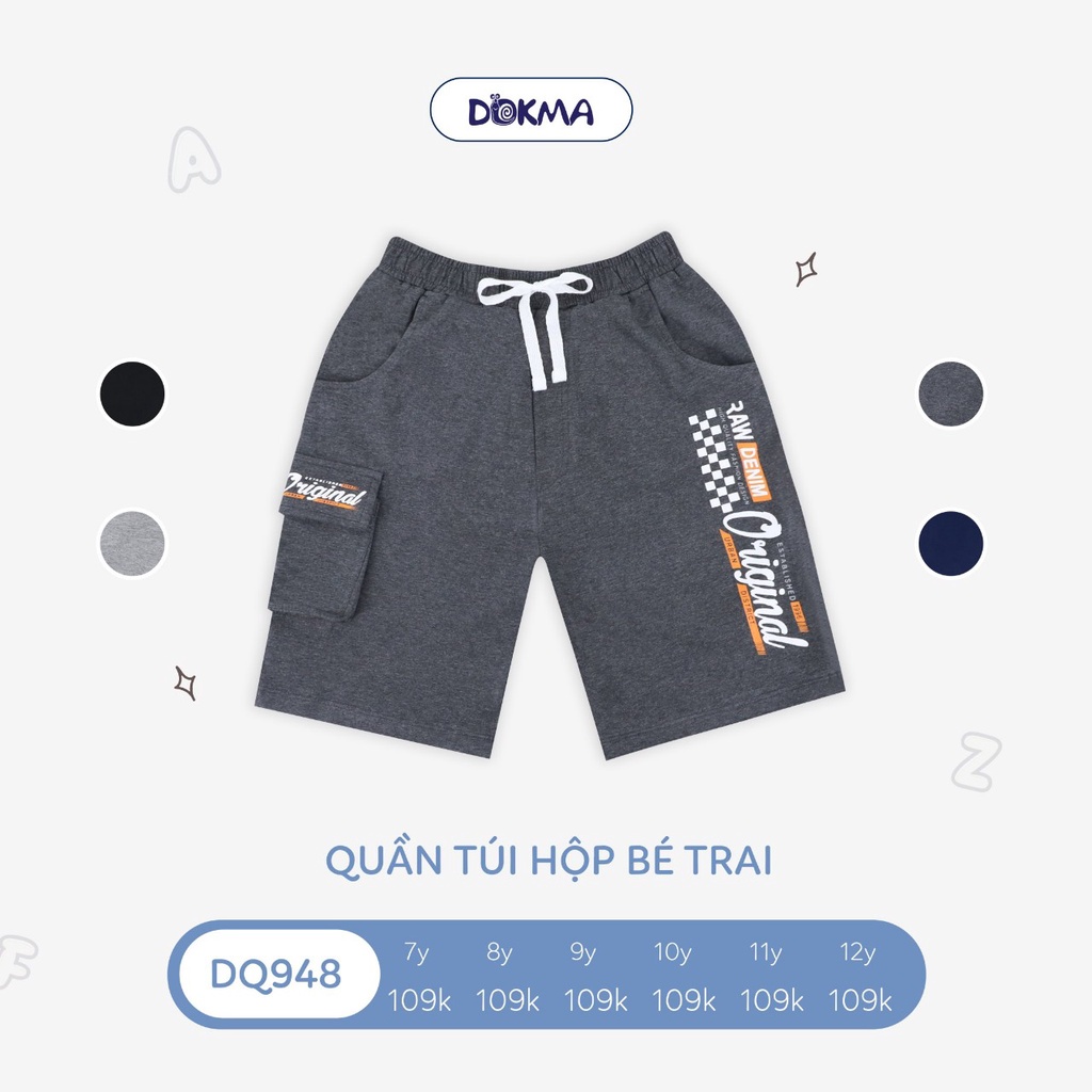 Quần túi hộp bé trai Dokma DQ948 (Sz 7-12y)