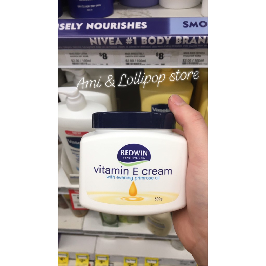 Vitamin E cream redwin có chứa tinh dầu hoa anh thảo- 300g