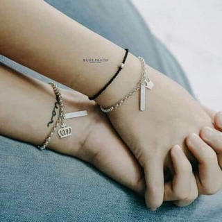 Lắc tay bạc đôi khắc tên theo yêu cầu