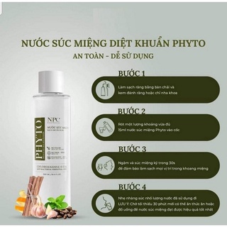 [GIÁ TỐT] Nước Súc Miệng Diệt Khuẩn PHYTO (Phyto Fresh & Natural Mouthwash) 250ml