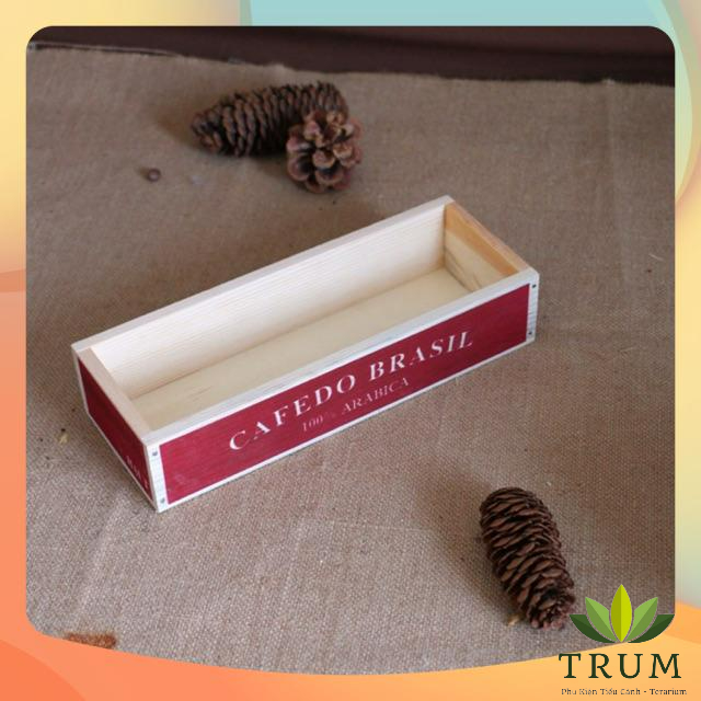 Hộp Gỗ Cafedo Đỏ Đô Kích Thước 22x8cm