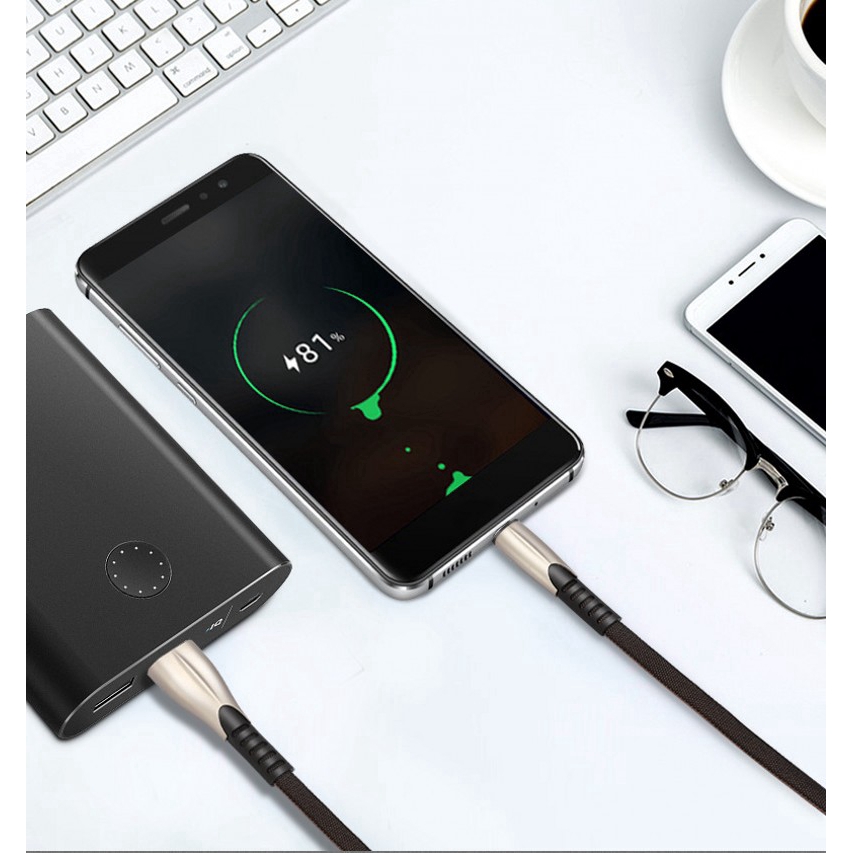 Cáp sạc USB Type C 1M 5A siêu nhanh cho IPhone Samsung Huawei Xiaomi