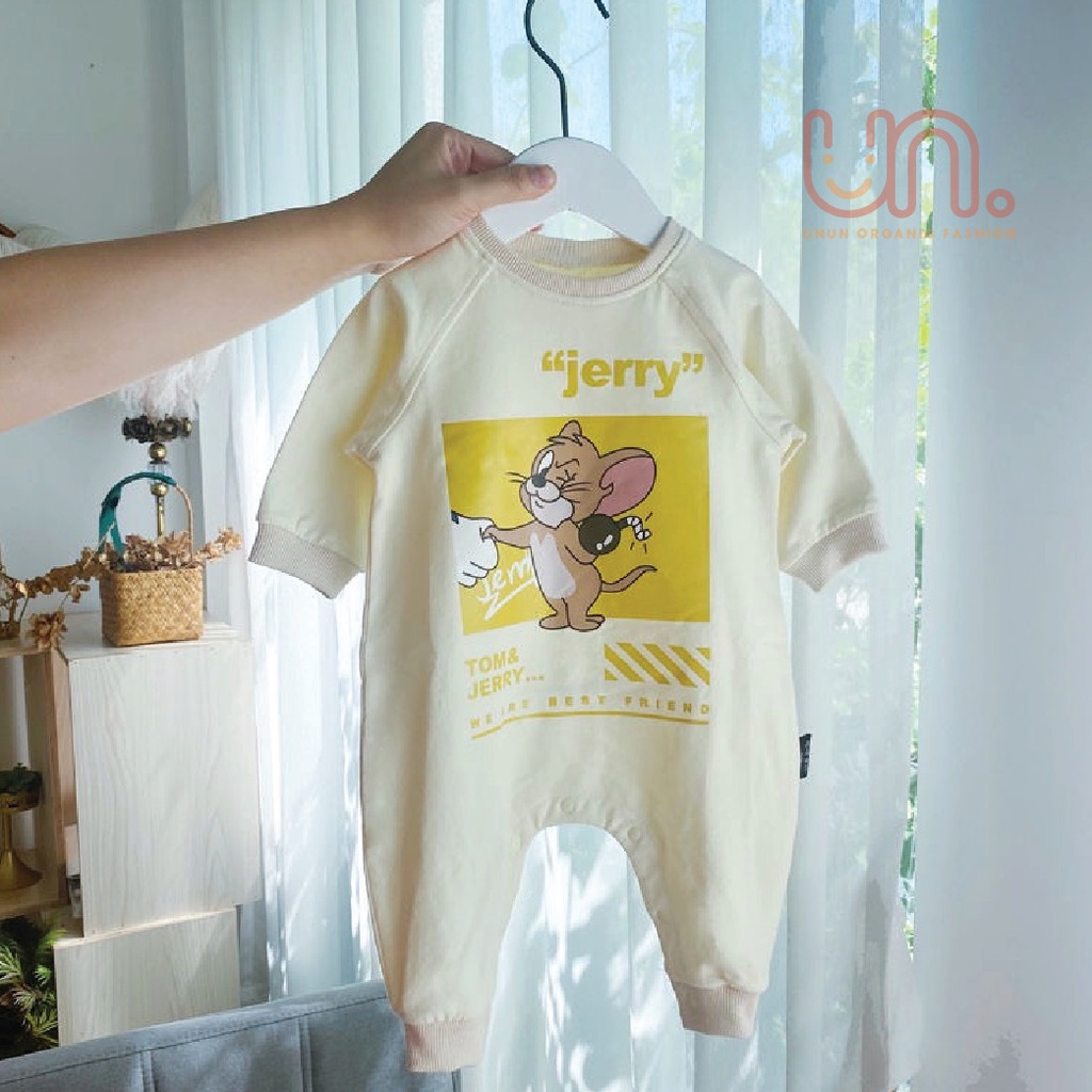 [HÀNG CAO CẤP]  Bodysuit Cho Bé Trai Bé Gái Sơ Sinh - 3 Tuổi Hình Tom &amp; Jerry Chất Nỉ Da Cá Siêu Ấm-UnUn kids - B1123