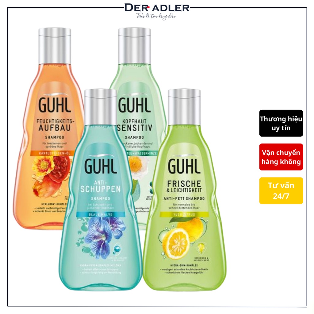 DẦU GỘI GUHL - TÓC GÀU / DA DẦU / DA NHẠY CẢM / TÓC HƯ TỔN