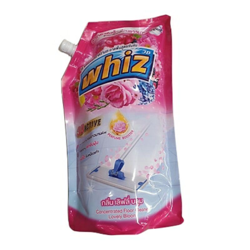 Nước lau sàn diệt khuẩn Whiz Thái Lan công nghệ 3D NHANH KHÔ THƠM CỰC KỲ túi 800ml