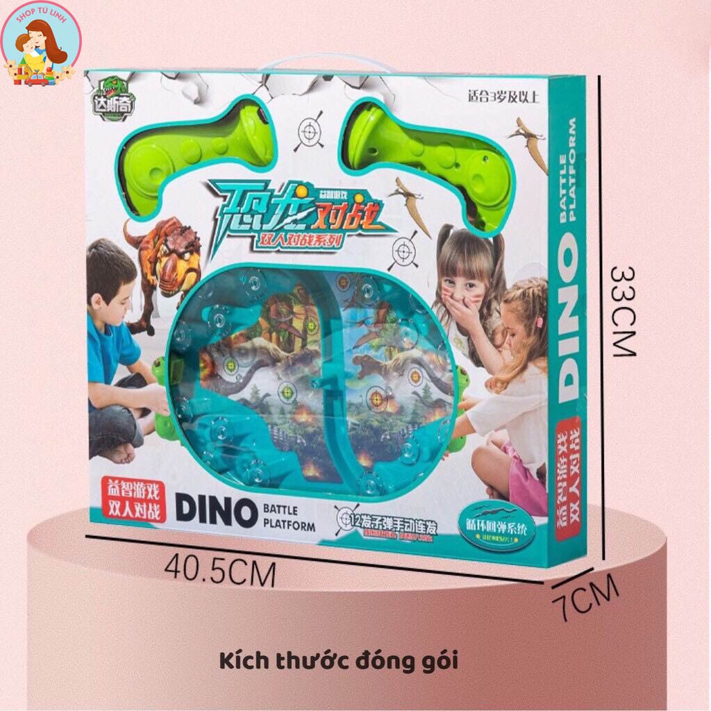 Khủng Long Đại Chiến DINO -Đồ Chơi Trẻ Em Tương Tác 2 Người Bắn Khủng Long