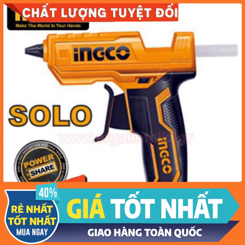 20V Súng bắn keo dùng pin INGCO CGGLI2001(không kèm theo pin và cục sạc) [bảo hành chính hãng]