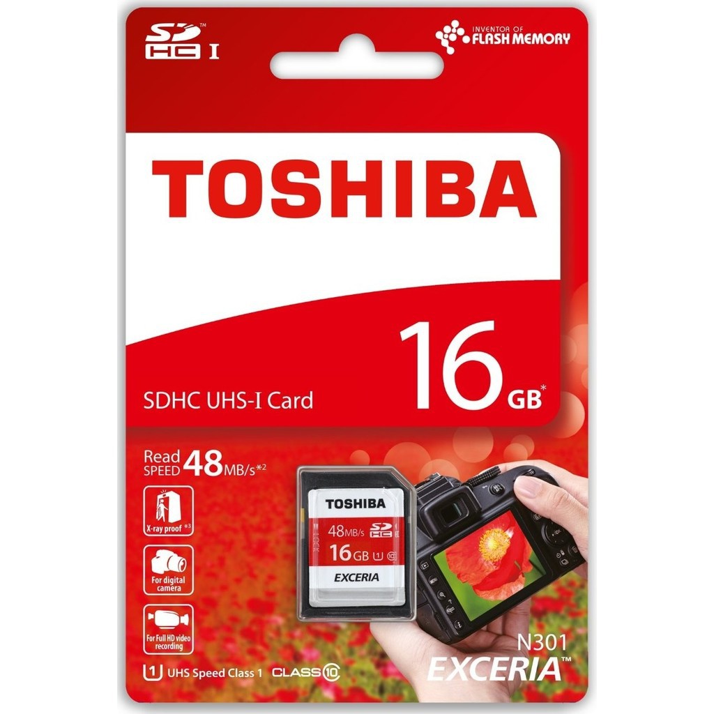 Xả hàng Thẻ nhớ Toshiba 16GB class 10 chính hãng Tiện lợi