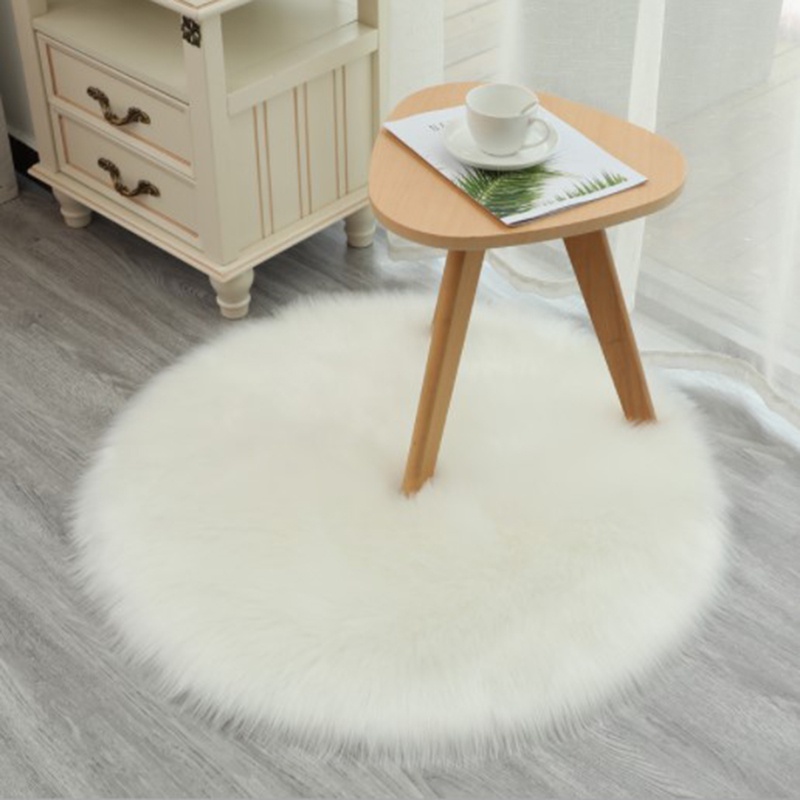 [newwellknown 0610] Solid Color Warm Wool Round Cushion Stool Pad Thickening Dining Chair Cushion