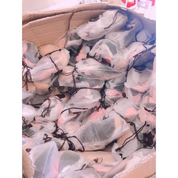 Set 10 Đôi Tất Gấu Kèm Túi Rút Brown Siêu Hot