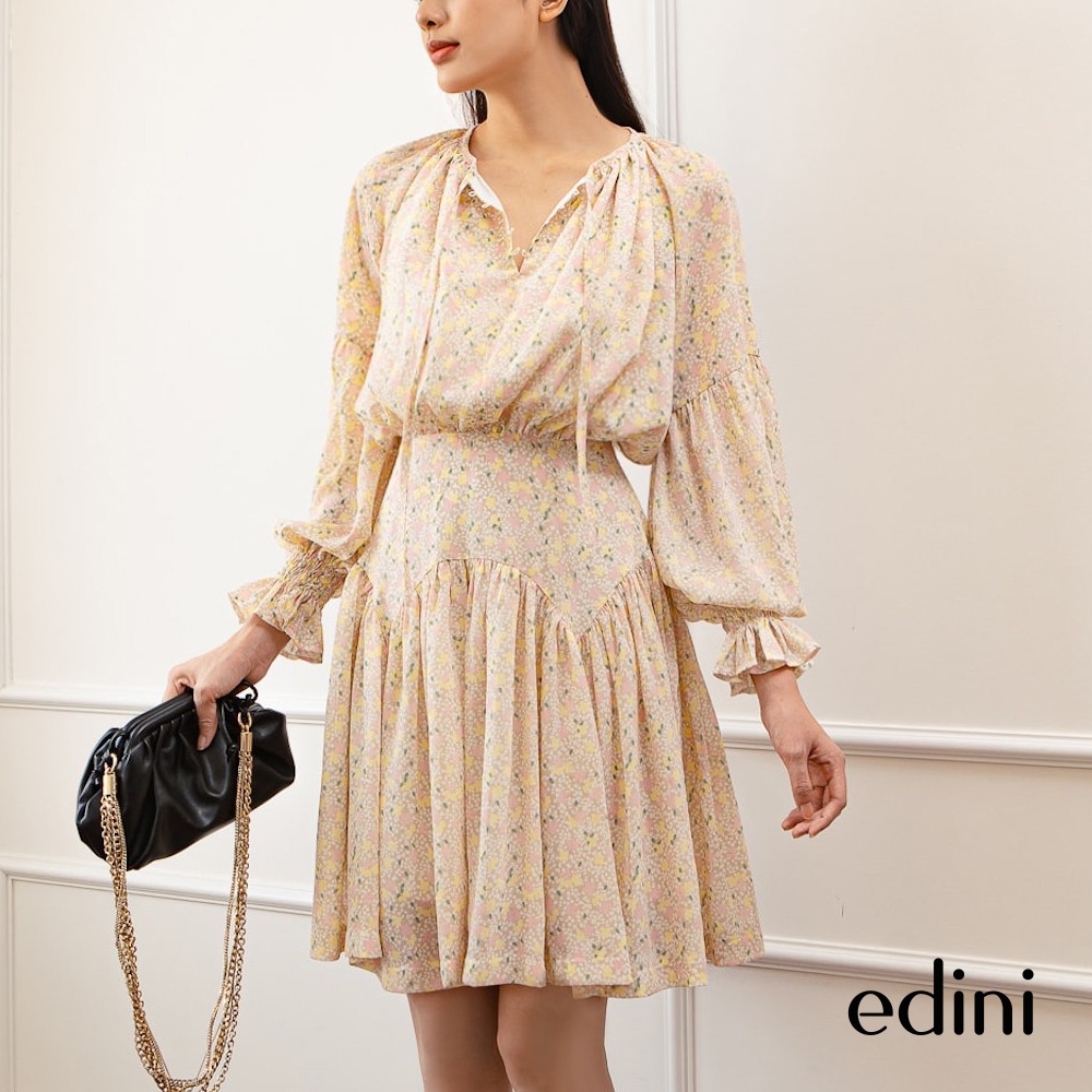 Đầm hoa nhí tay phồng EDINI - D1450