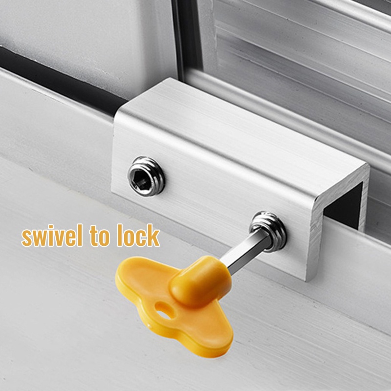 Set 4 Khóa Cửa Sổ Trượt An Toàn Bằng Da Pu Kèm Chìa Khóa Có Thể Điều Chỉnh