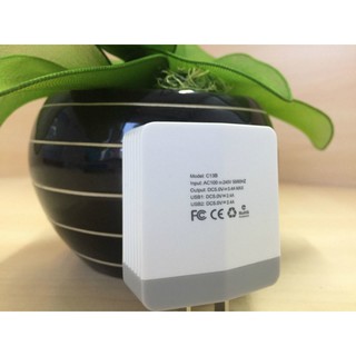 Cốc Sạc 2 Cổng USB 5V 2.4A Hoco C13B