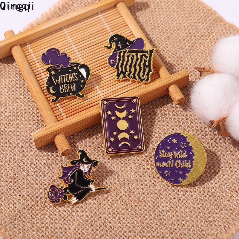 Ghim cài áo MISS ZOE chủ đề phù thủy mặt trăng phong cách gothic 27 kiểu tùy chọn làm quà tặng cho bạn bè