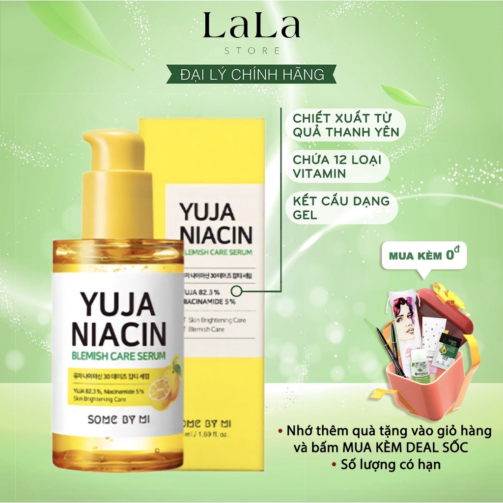 Thanh lý-lỗi vỏ-Tinh Chất Dưỡng Trắng Da Chiết Xuất Quả Thanh Yên Some By Mi Yuja Niacin 30 Days Blemish Care Serum 50ml