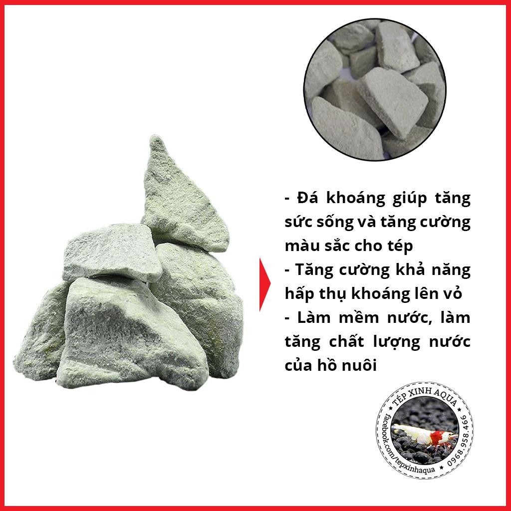 Đá khoáng Montmorillonit Nhật Bản hỗ trợ tép cảnh - 100g
