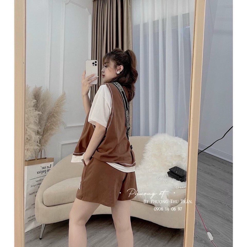 set bộ cộc thể thao tay phối màu