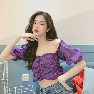 🍑🍑 Có Sẵn 🍑🍑 áo croptop trễ vai ulzzang