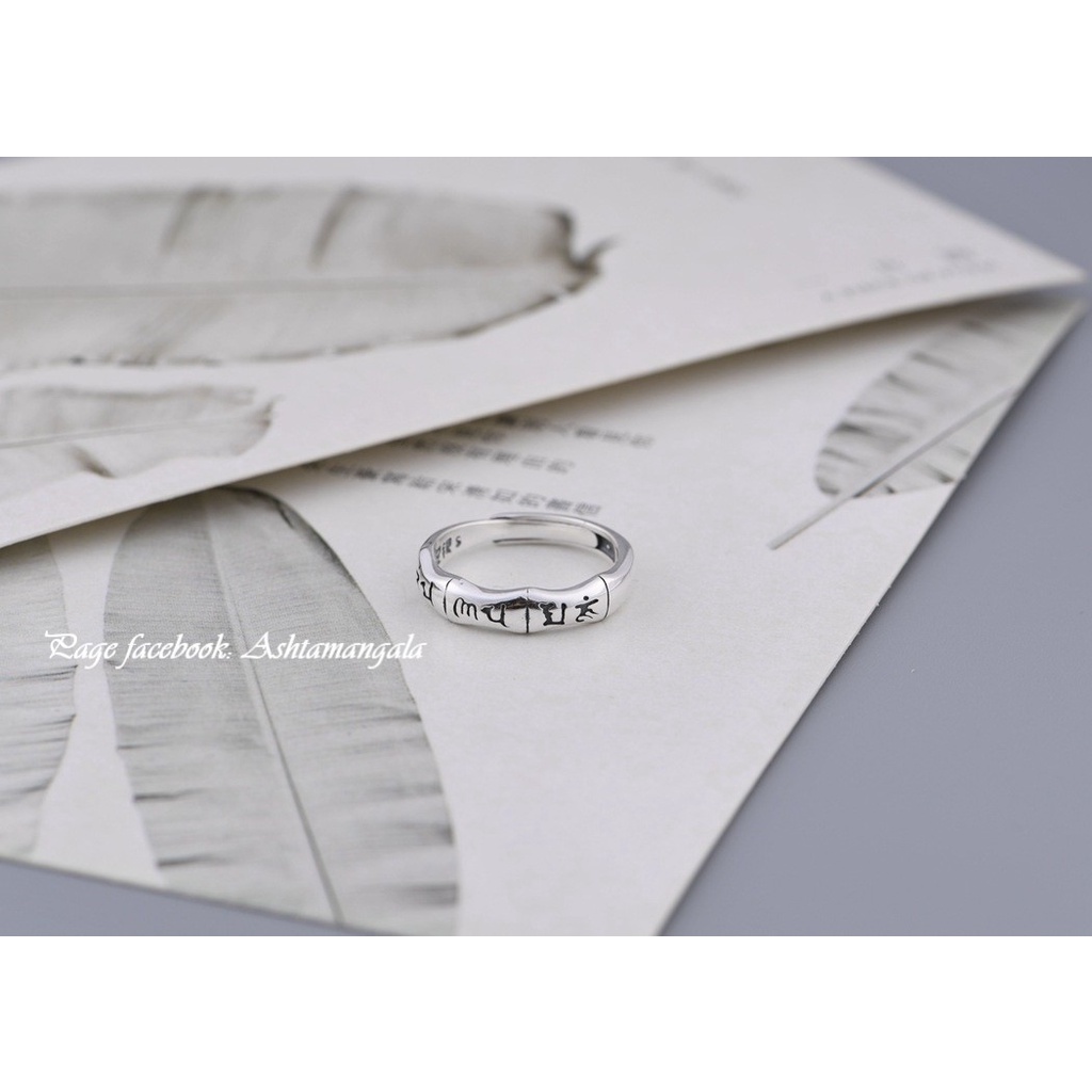 NHẪN KHÚC TRE KHẮC OM MANI PADME HUM