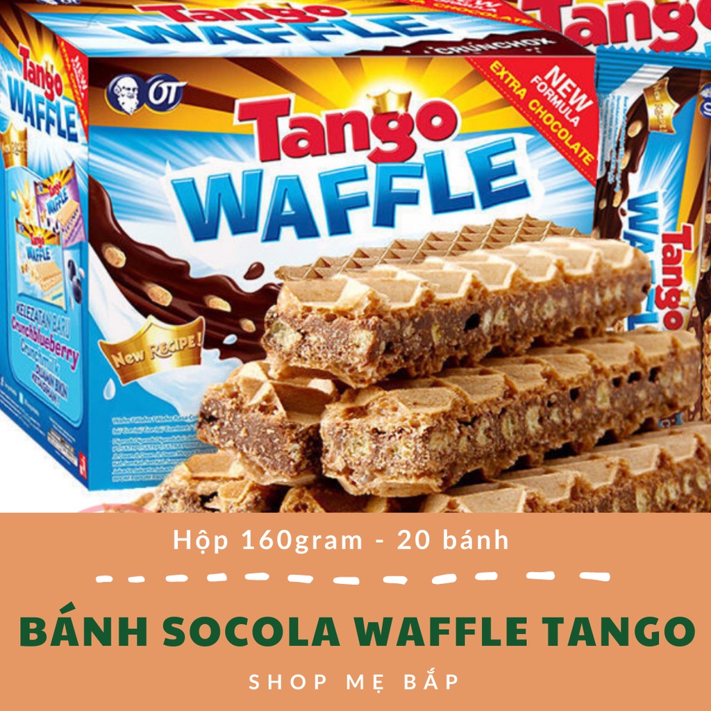 Bánh Xốp Socola Tango Waffle - Hộp 160Gram (20cái) - Hàng Nhập Indonesia [Date 04/2022]